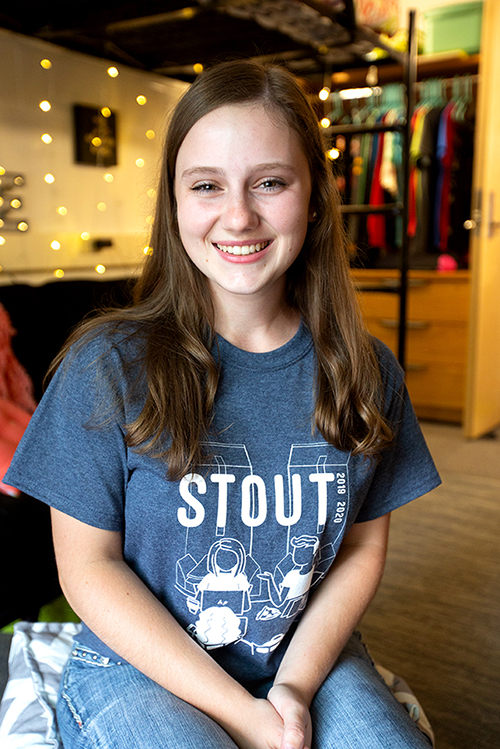 Malena Larson was part of a pilot program of a volunteer peer mentor program at UW-Stout last year. She found it helpful to have an upper-level student to talk to as a first-year student.
