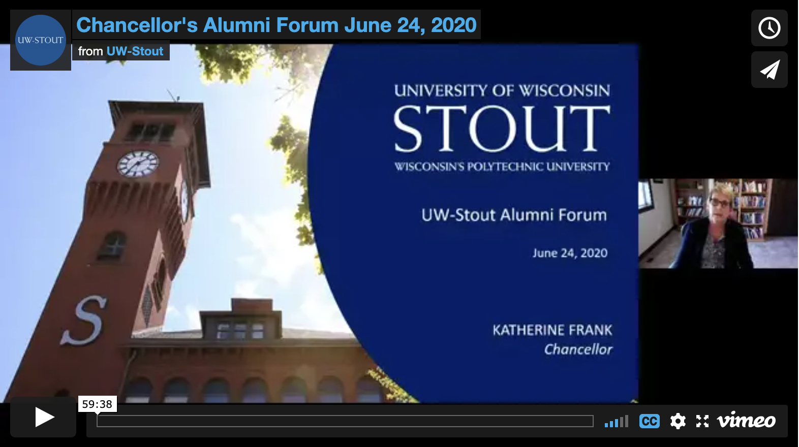 Chancellor's Alumni Forum June 24, 2020