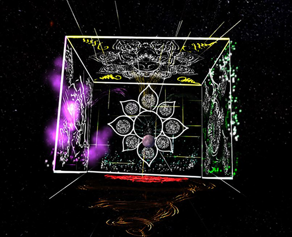 “Cube of Enlightenment” by Gomesh Karnchanapayap of Thailand was named Best in Show in the Virtually Tilted art exhibit created by a UW-Stout professor.