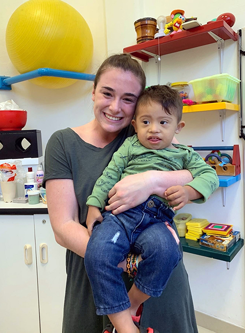 Renee Murphy, a rehabilitation services major, spent two days at a rehabilitation center in Cozumel, Mexico, during the UW-Stout Winterm course.