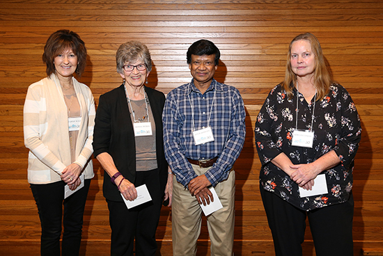 From left, Tammy Wolf, Donna Weber, Ayub Hossain and Kim Hintzman were among those recognized for 30 years of employment.