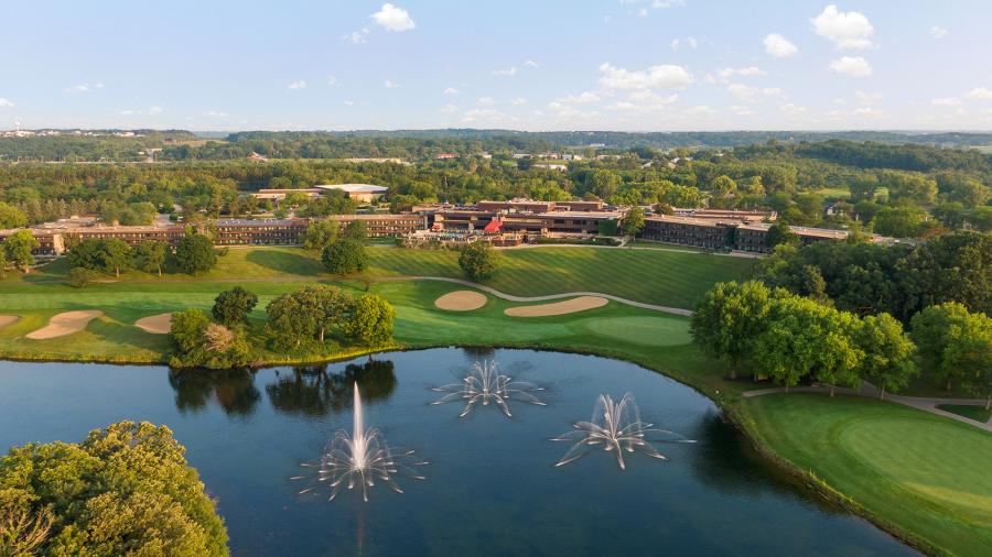 Grand Geneva Resort, which features two 18-hole golf courses, is a year-round getaway in Wisconsin.