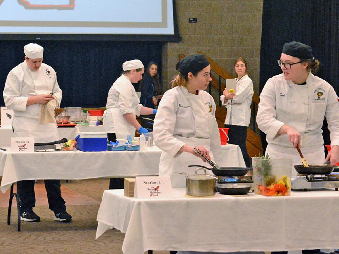 Seven teams of high school students competed Feb. 13 in UW-Stout’s Recipe for Excellence