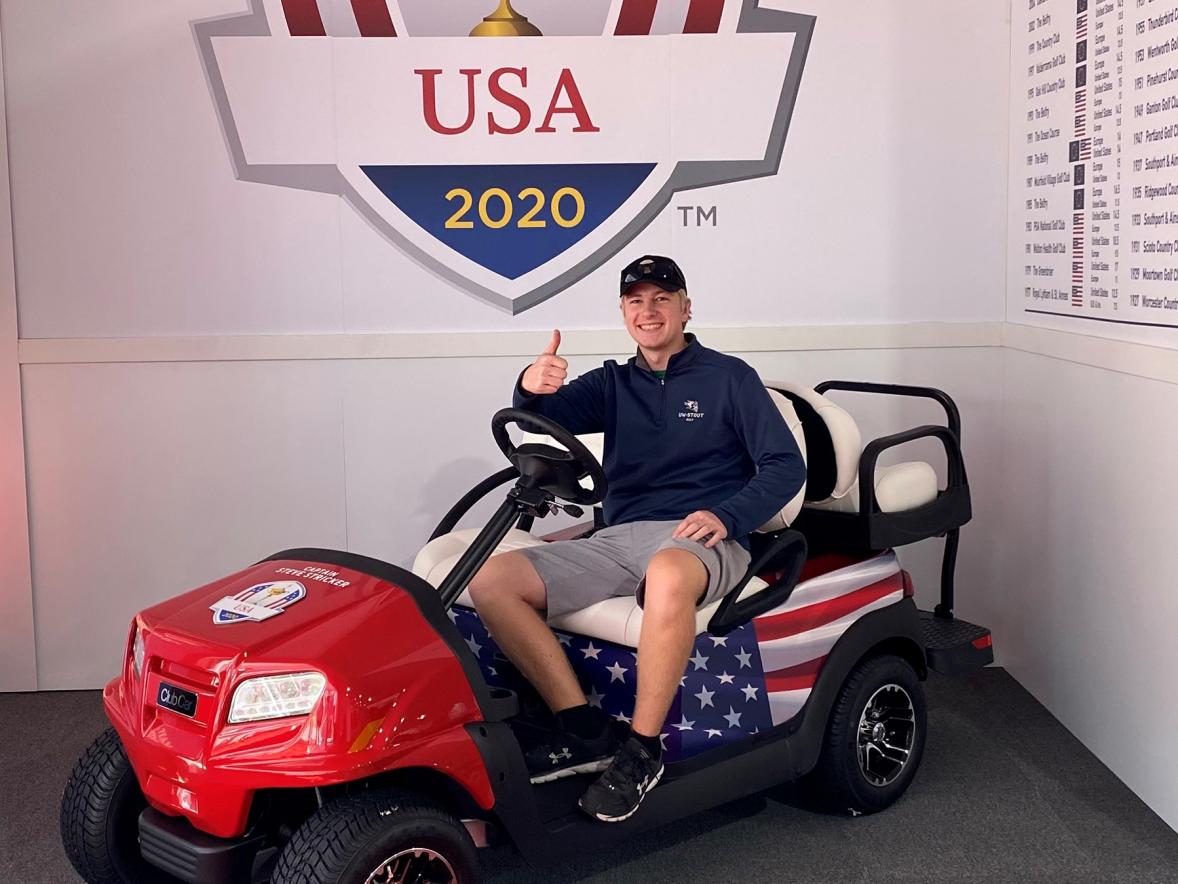 Parker Griffin, a UW-Stout golf enterprise management major, is on a co-op with the PGA of America for the Ryder Cup golf matches at Whistling Straits. 