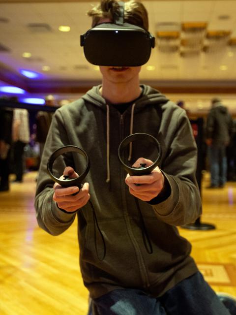UW-Stout’s game design and development programs teach virtual reality, along with other game development skills.